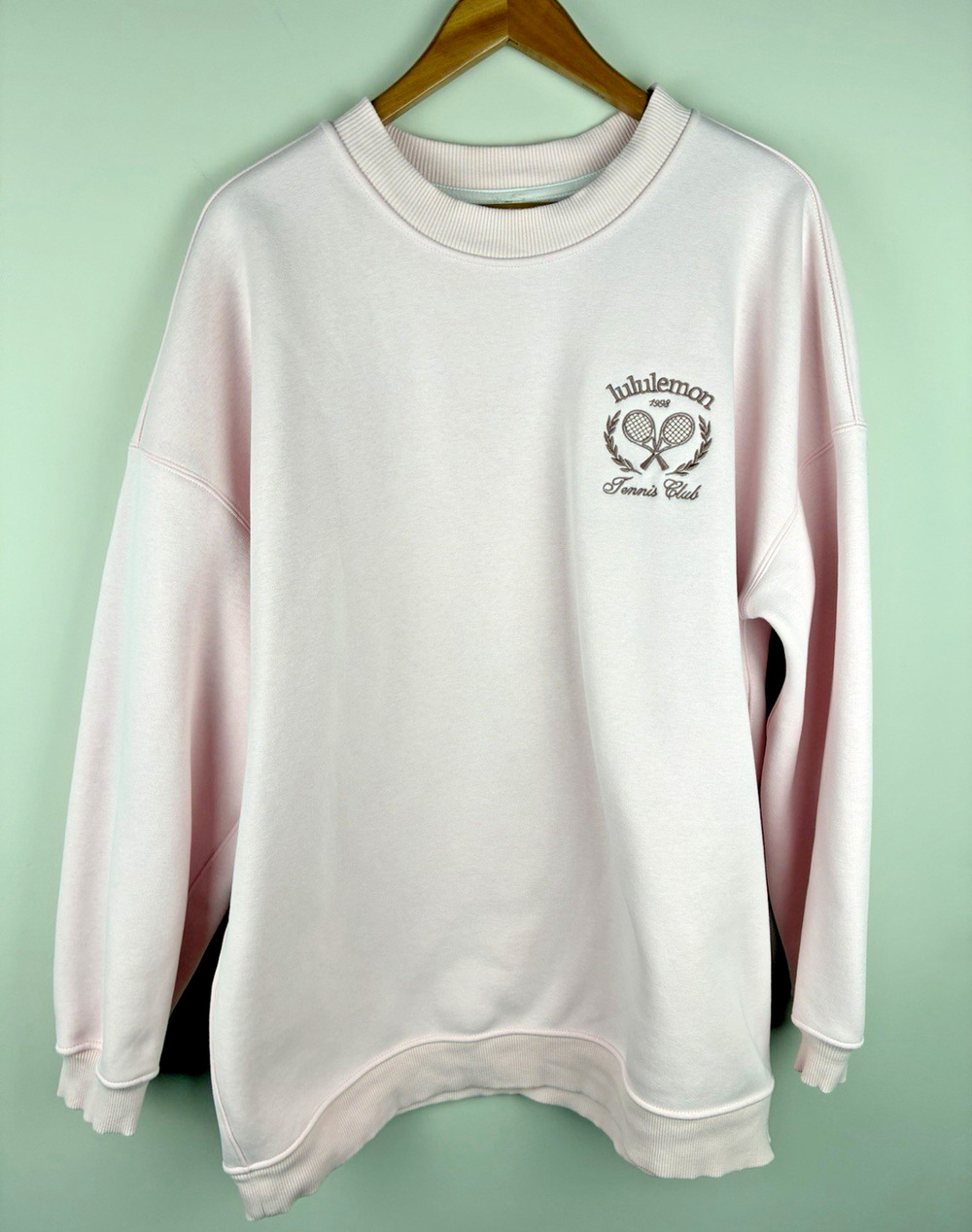 Lululemon Tennis Club Heavyweight Fleece Pullover XL Strawberry Milkshake Preppy